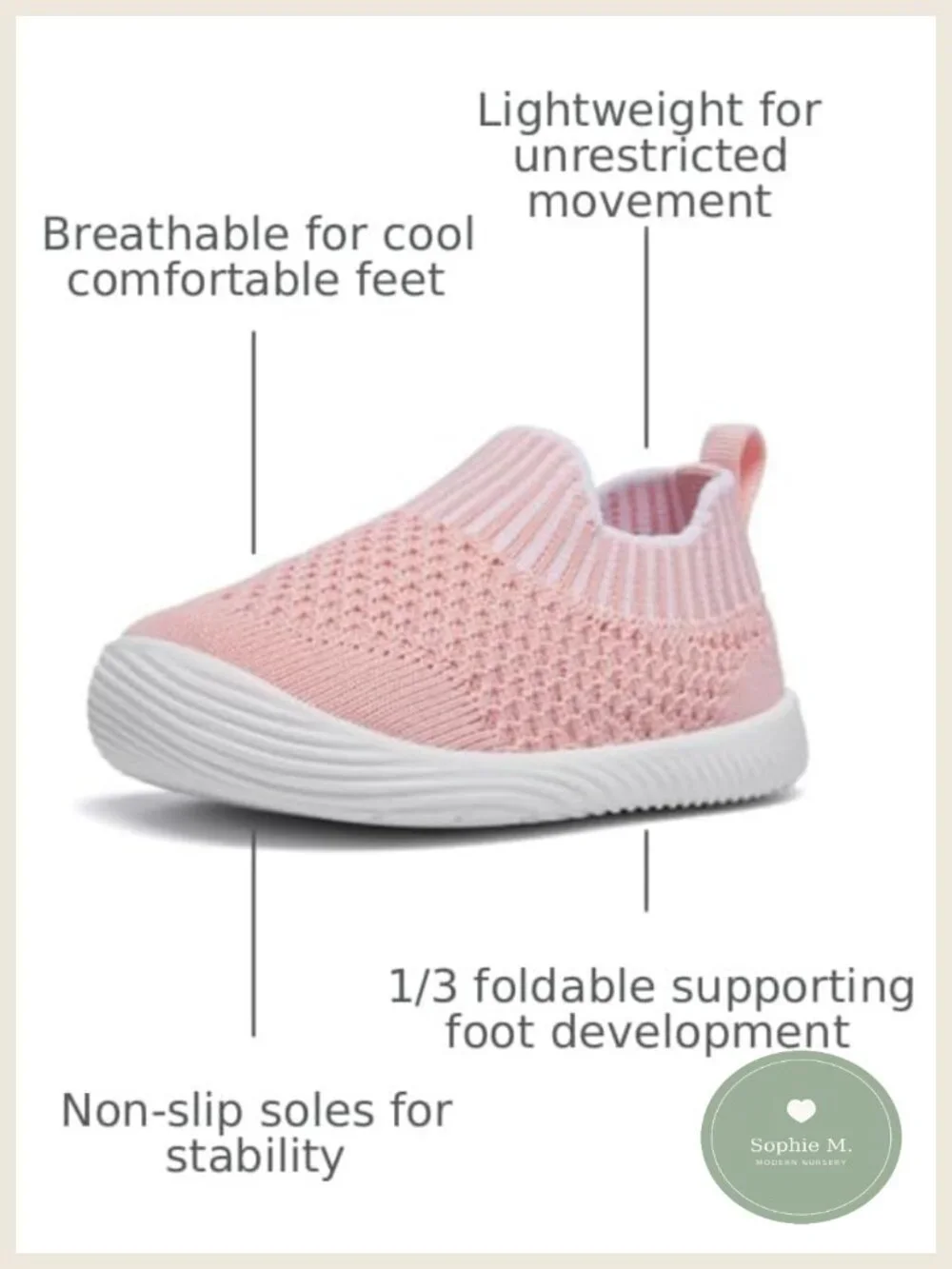 Toddler Non-Slip Breathable Walking Sock Sneakers Lightweight Barefoot Shoes
